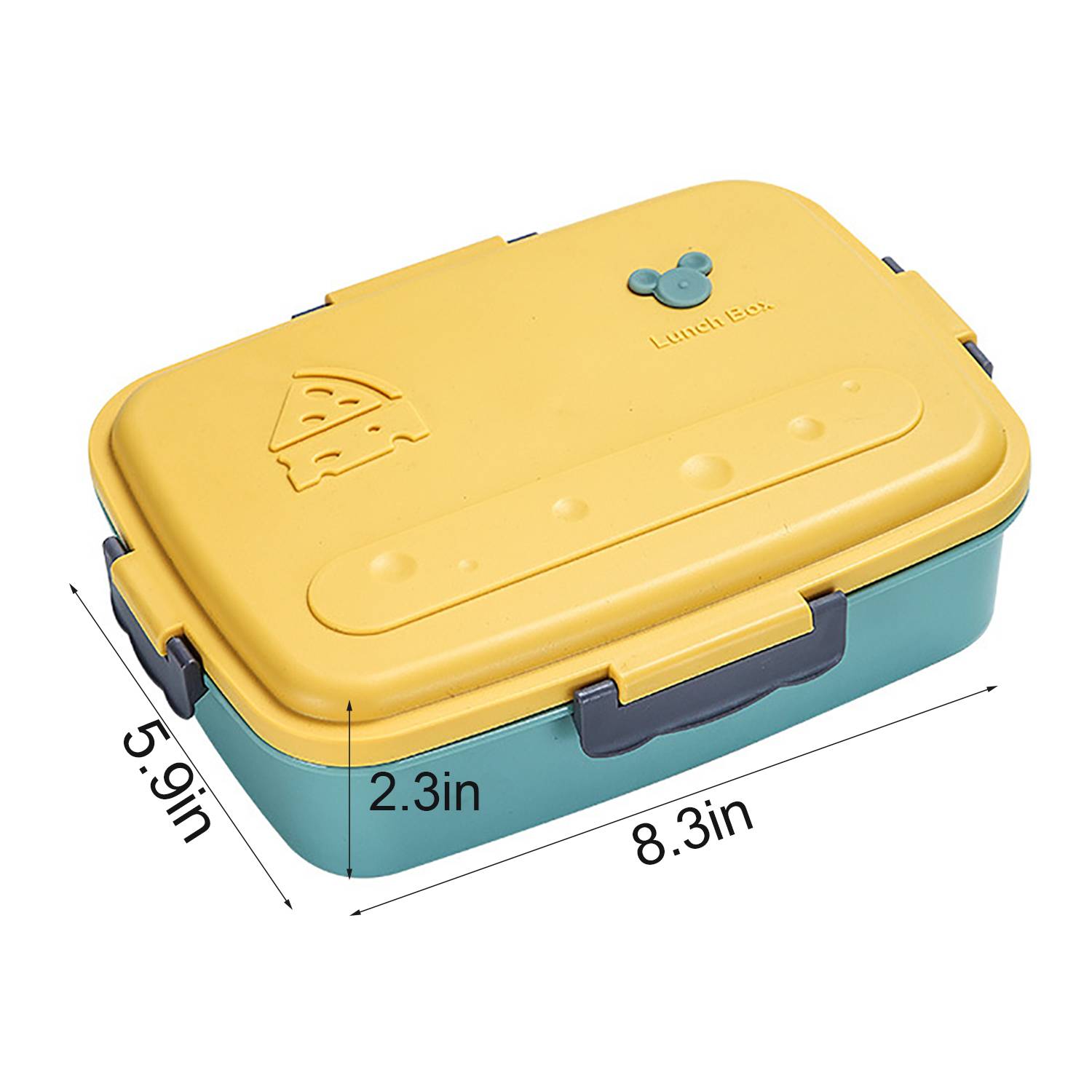 2 Compartments Leak Proof Lunch Box w/ Vent Hole 7