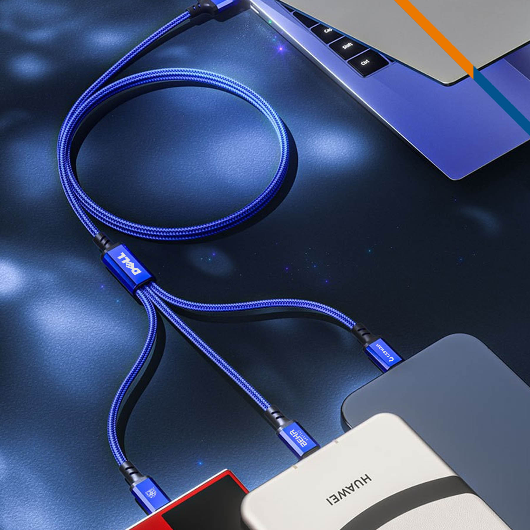 ZapCord 5in1 Fast Charging Data Transfer Cable 1