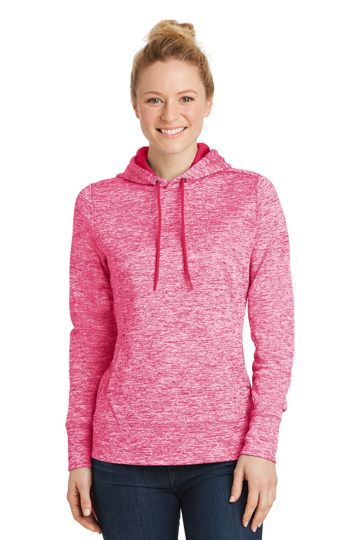 Sport-Tek Women's PosiCharge Electric Heather Fleece Hooded Pullover. LST225, custom hoodie or sweatshirt with logo imprint 20