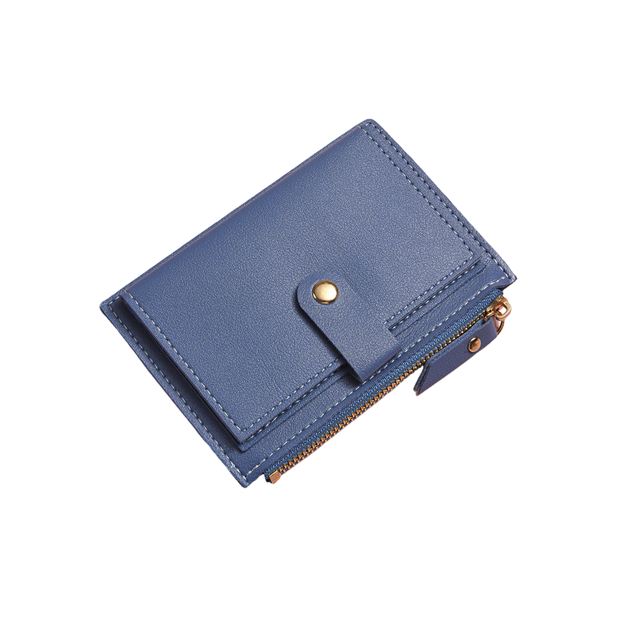 Slim PU Card Wallet With Snap Closure 5