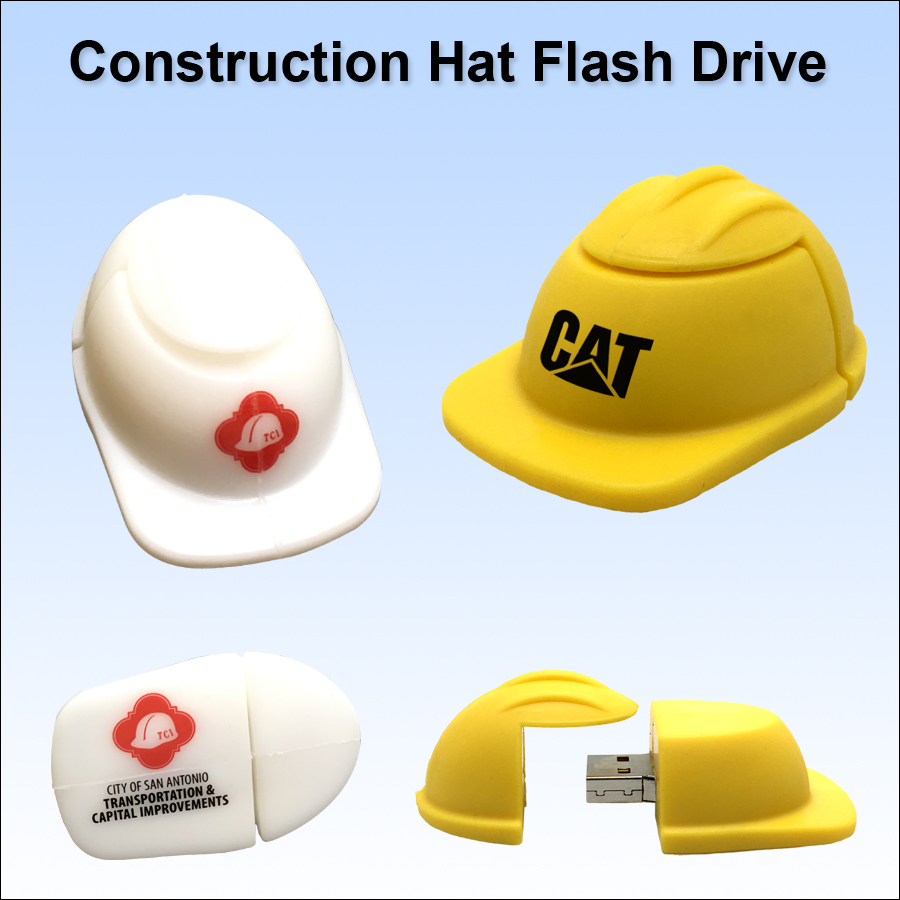 Construction Hat Flash Drive / USB - 1 GB