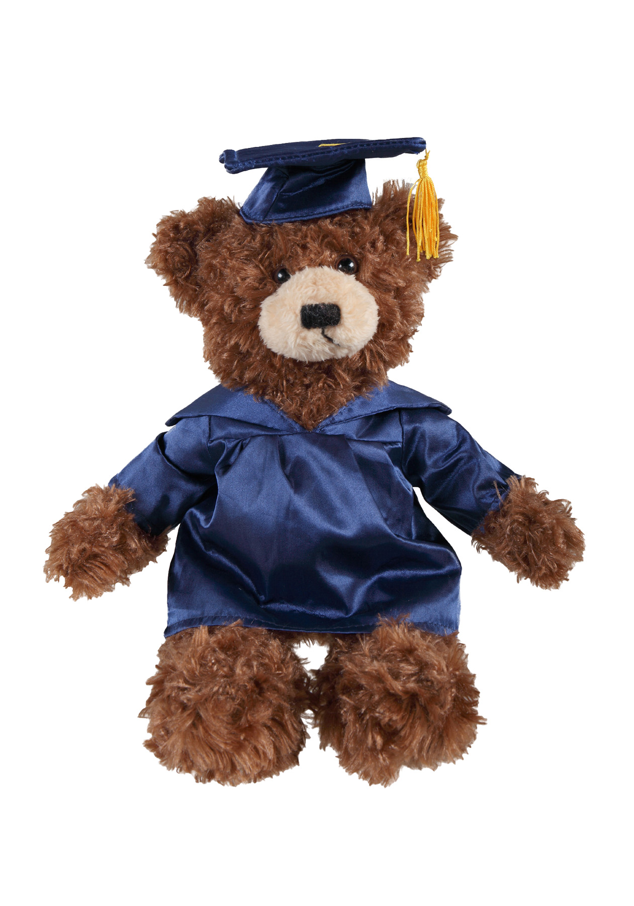 soft plush  Chocolate Brandon Bear with graduation cap &gown 8