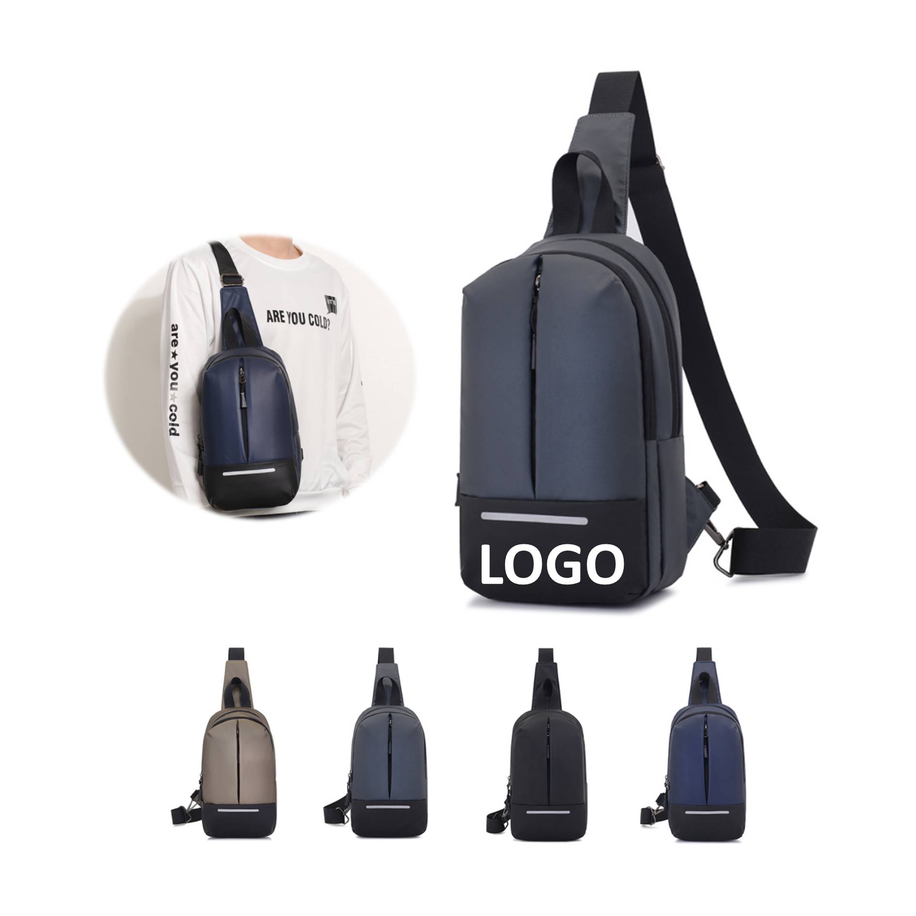 Fashion Men Business Travel Chest Bag 1