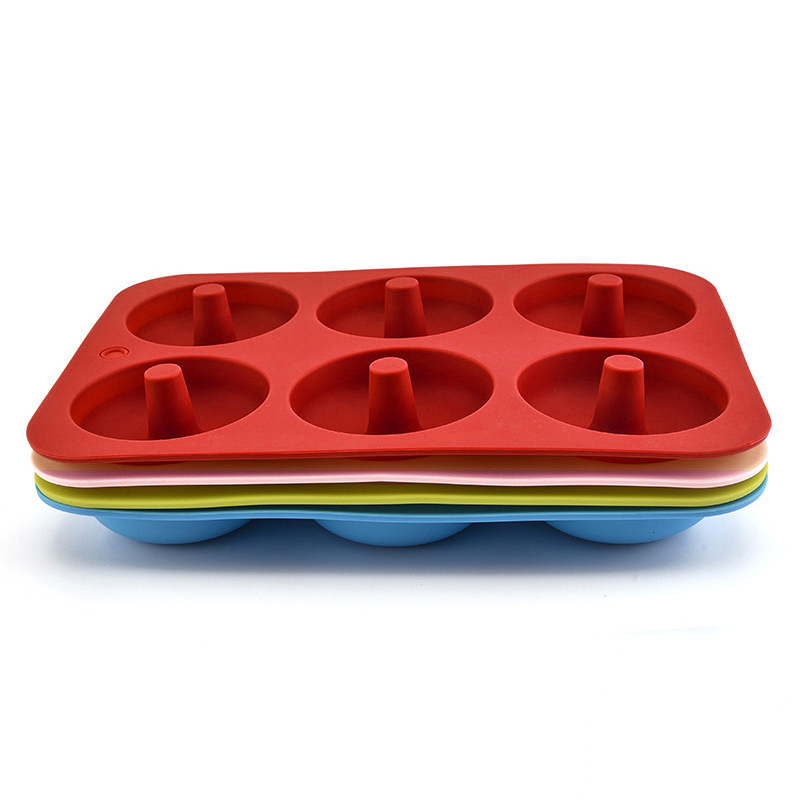 Non-Stick Silicone Donut Mold for 6 Donuts 2.95 Inch 25