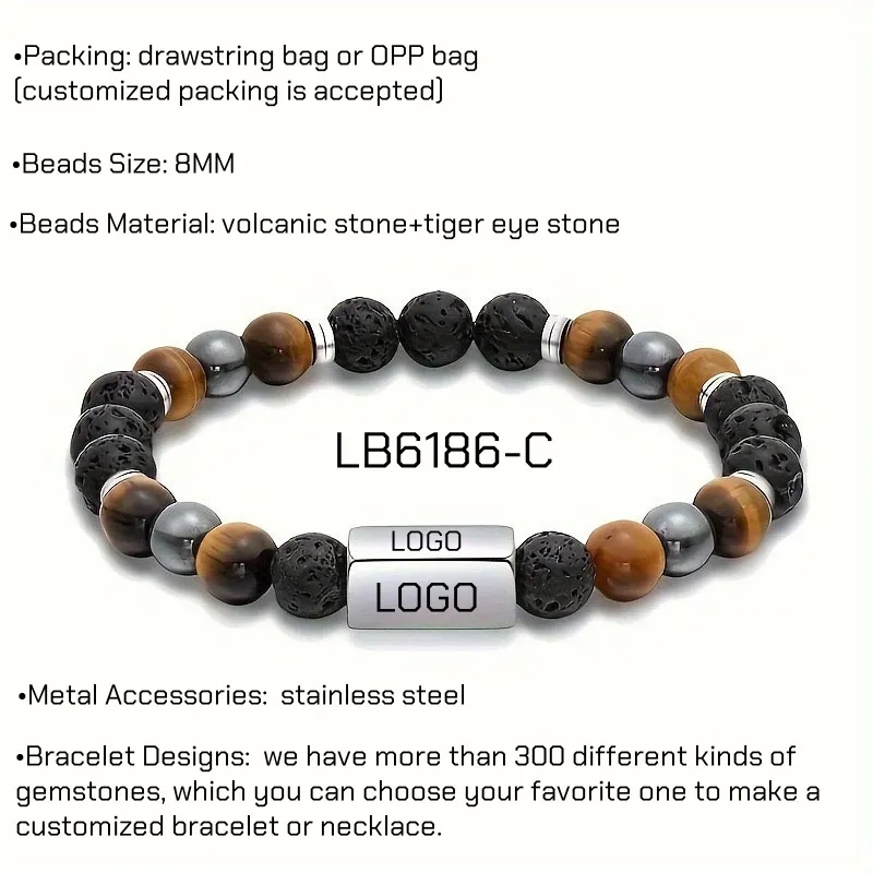 Wholesale Beaded Gemstone Bracelet Natural Stone BULK 7