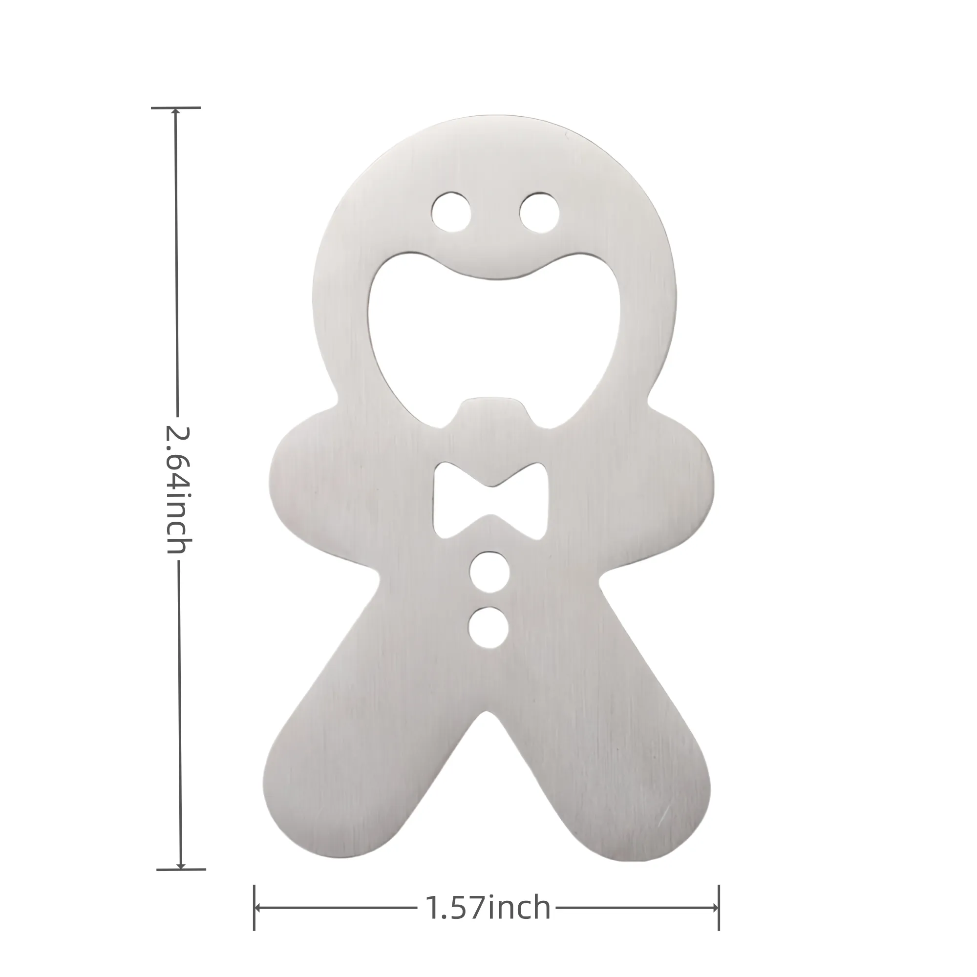 Gingerbread Man Metal Bottle Opener 4