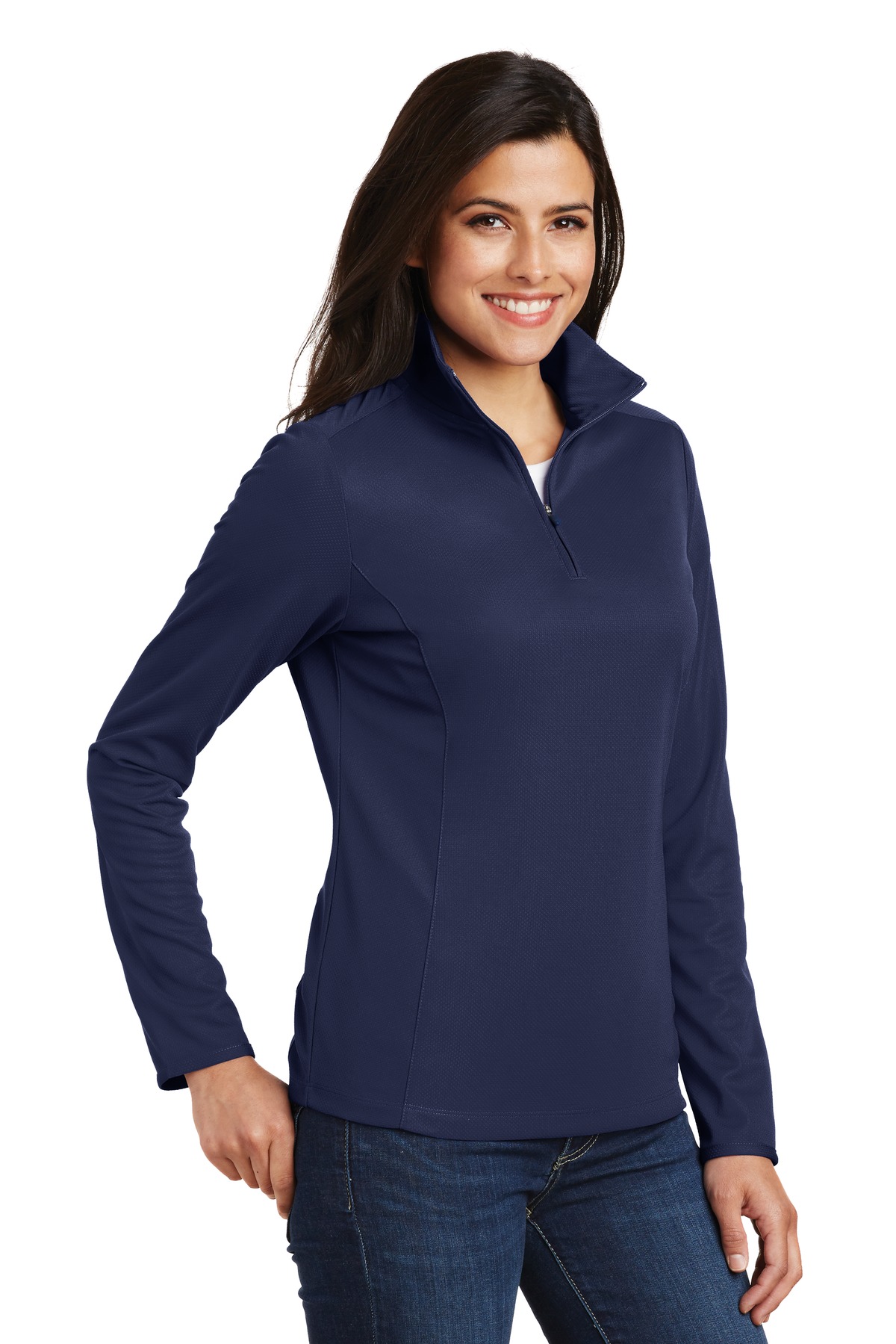 Port Authority® Women's Pinpoint Mesh 1/2-Zip 30