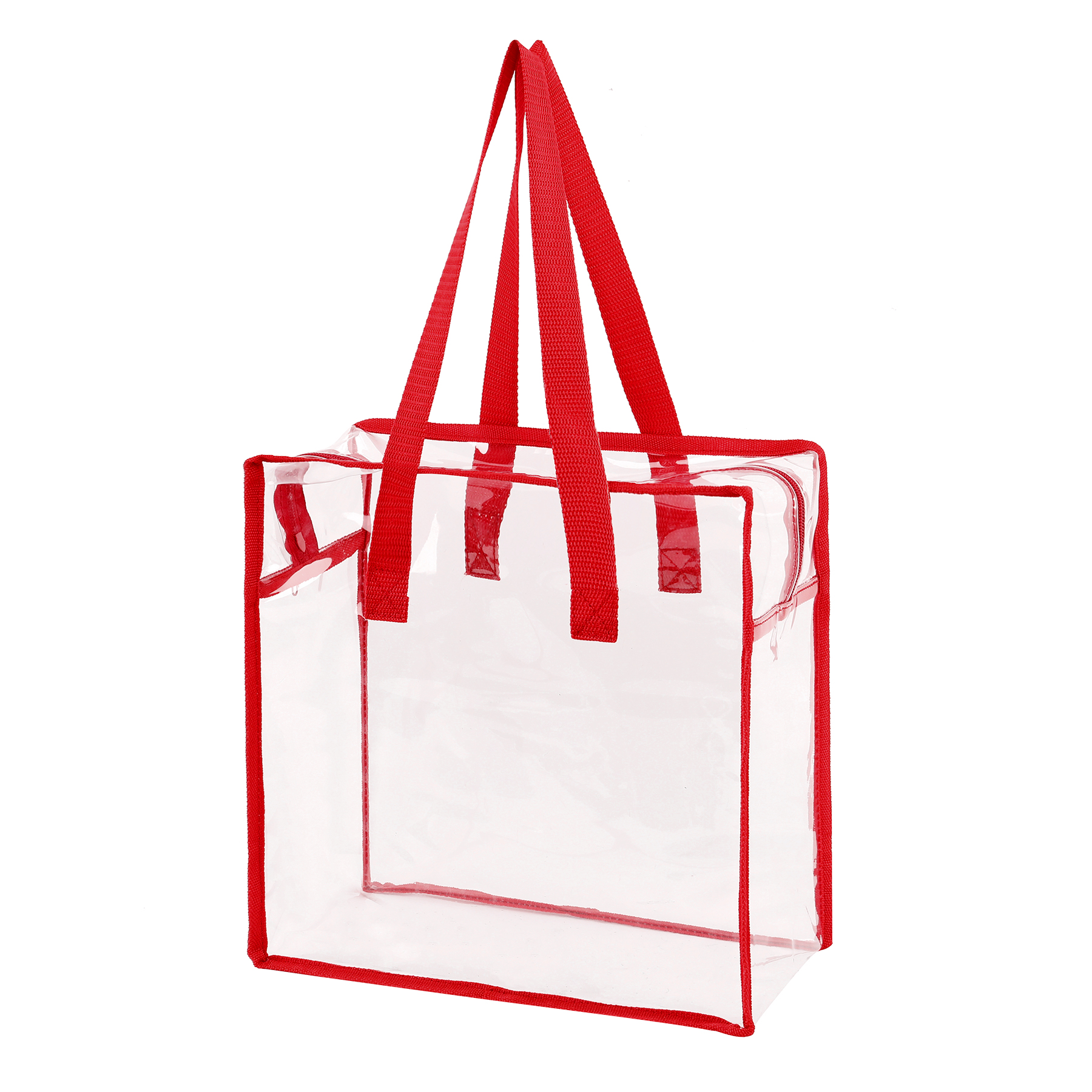 Clear Vinyl Stadium Compliant Zippered Tote Bag 5