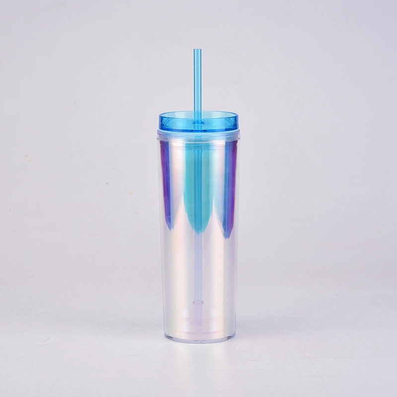 Custom Transparent AS Plastic Material  Straw Tumbler 6