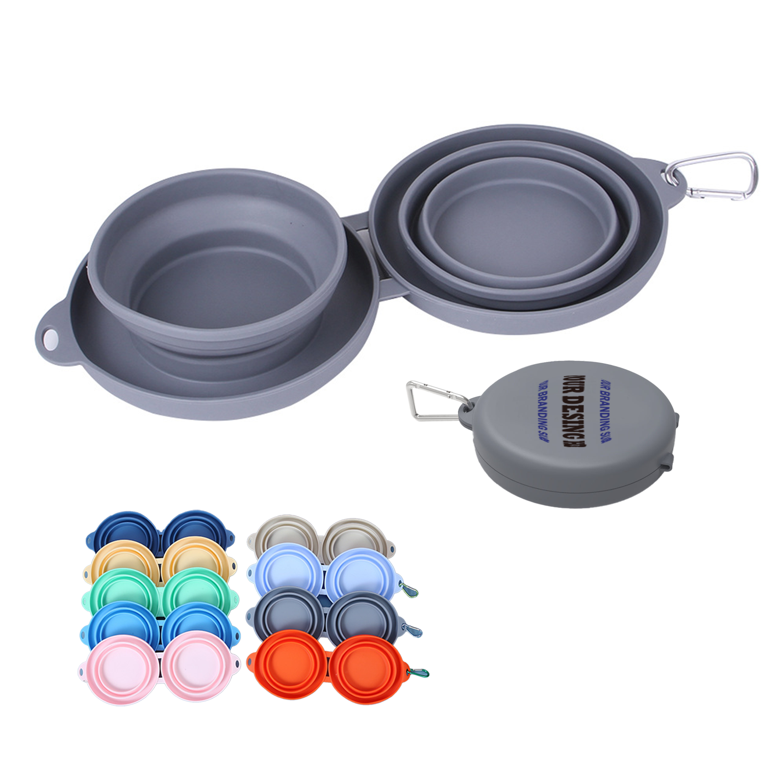 Foldable Pet Bowl with Dual Functionality 2