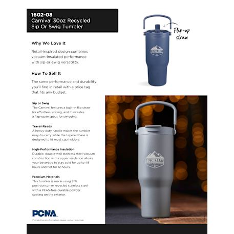 Carnival Recycled Sip Or Swig Tumbler 30oz 107