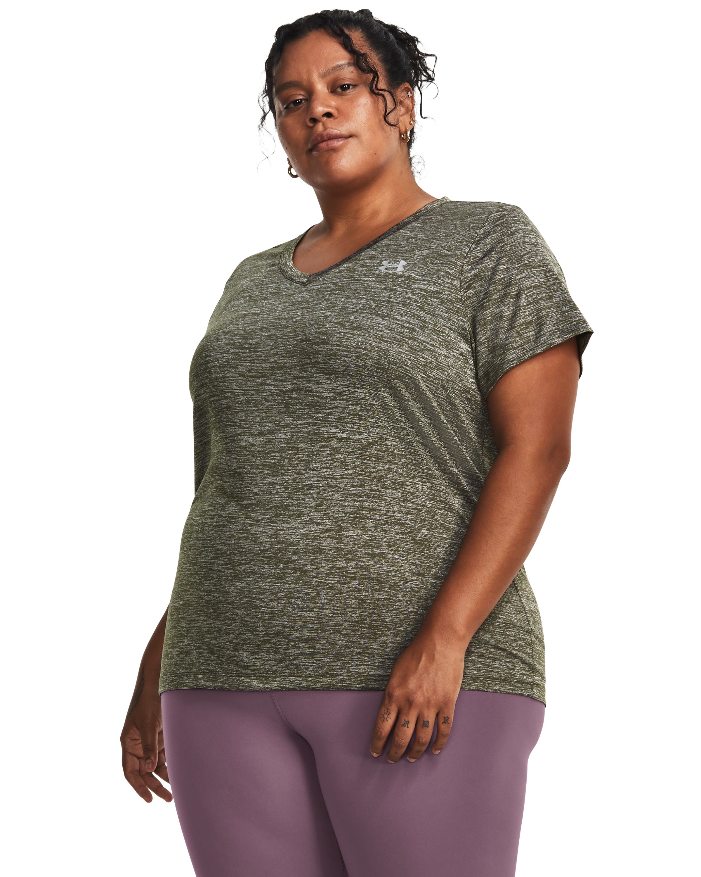 UA Tech Twist Women's V-Neck Short Sleeve 23
