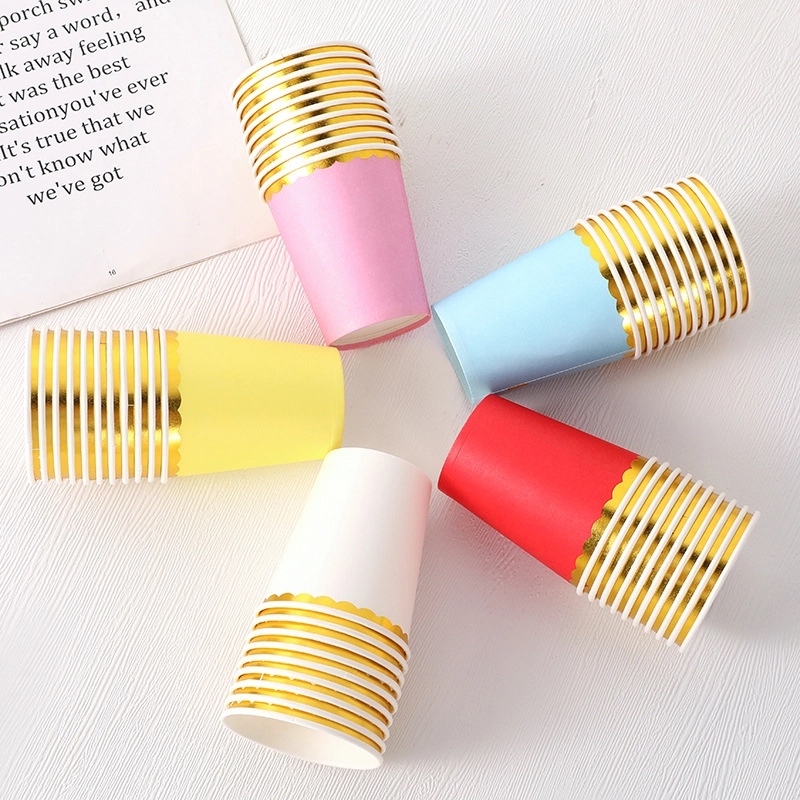 9 oz Disposable Party Picnic Beverage Ice Cream Paper Cup 3