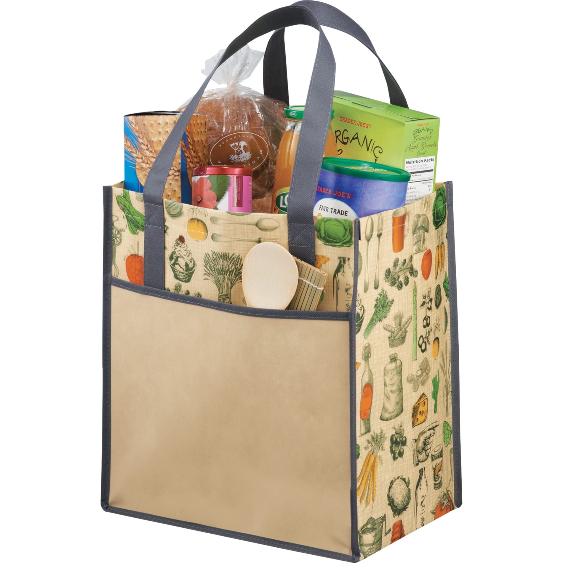 Big Grocery Vintage Laminated Non-Woven Tote 6