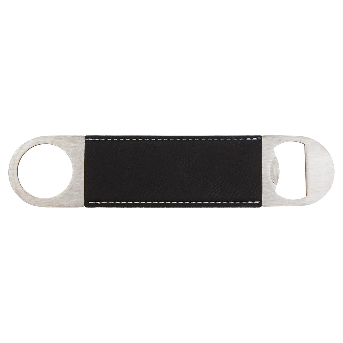 Black/Silver Leatherette Bottle Opener 2