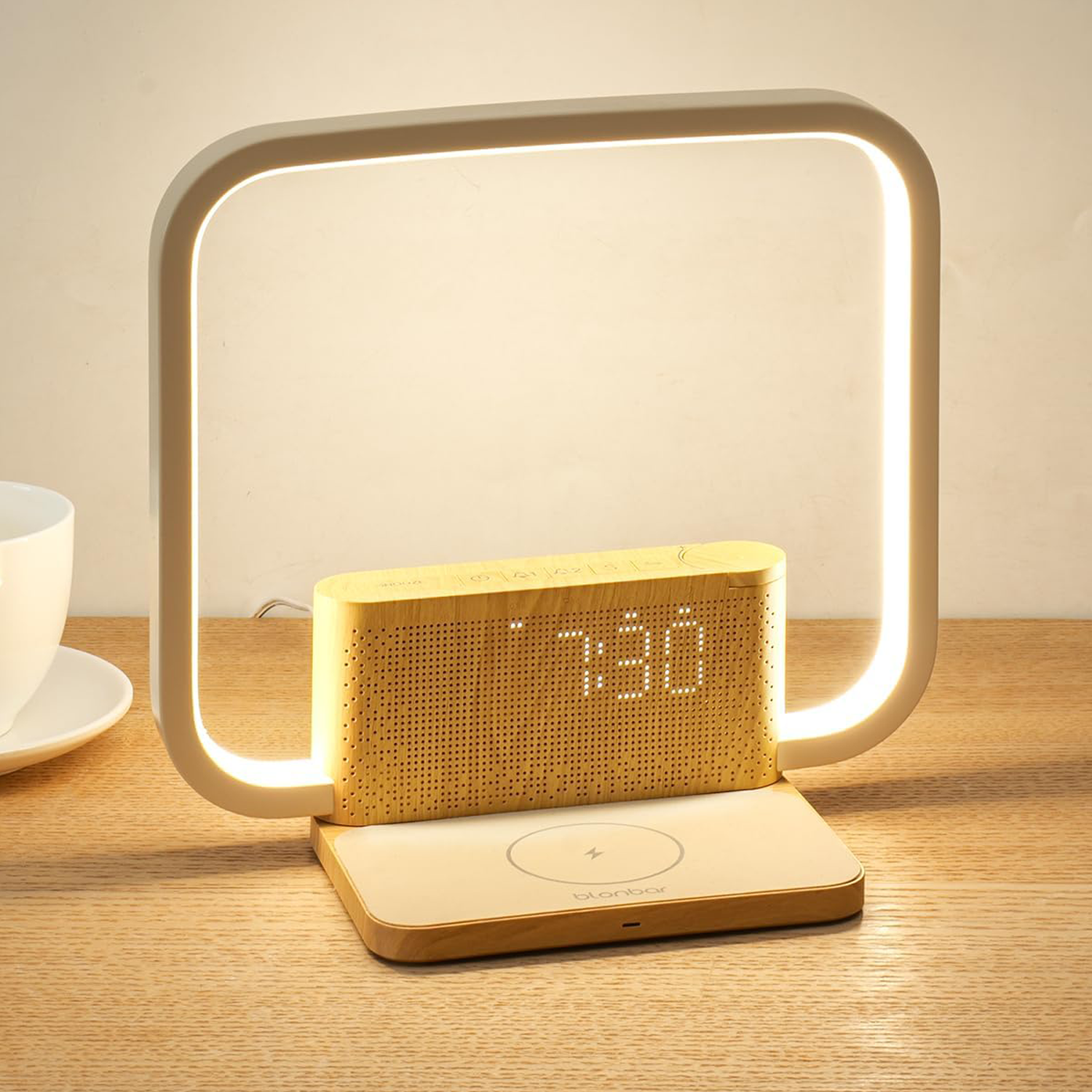 Touch Lamp with Alarm Clock Wireless Charging 6