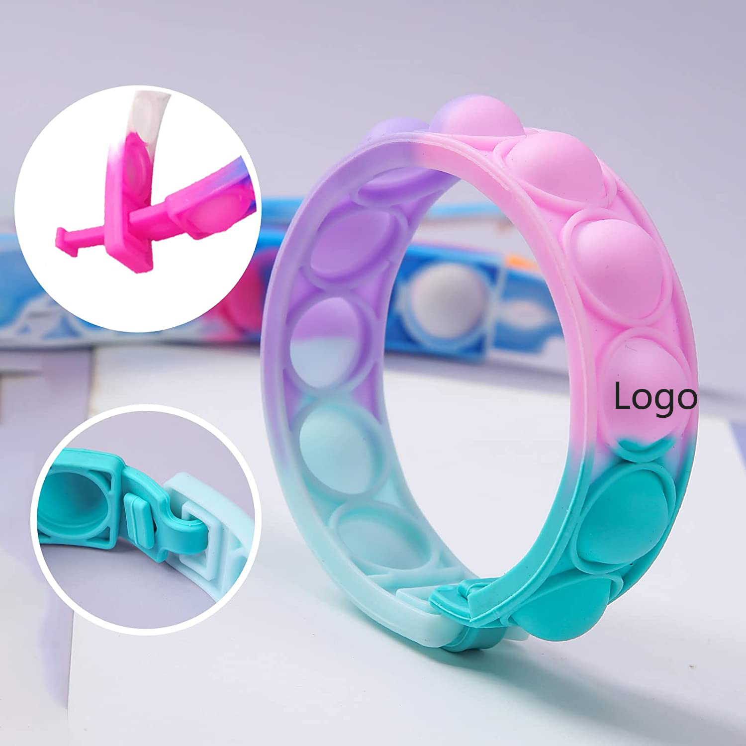 Tomoin Portable Pop Bracelet Wristband Fidget Toy / Buckle 3