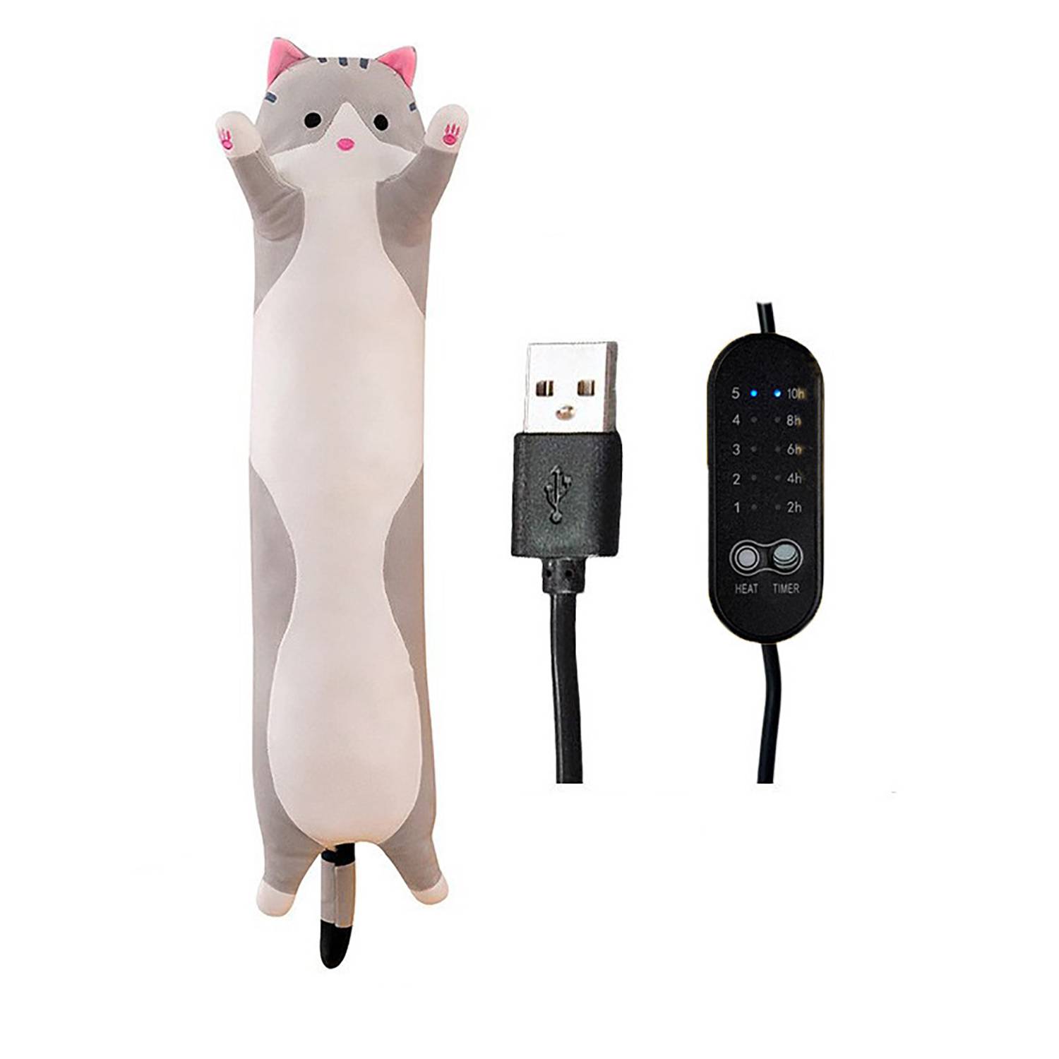 USB Powered Plush Cat Heating Doll Pillow 4