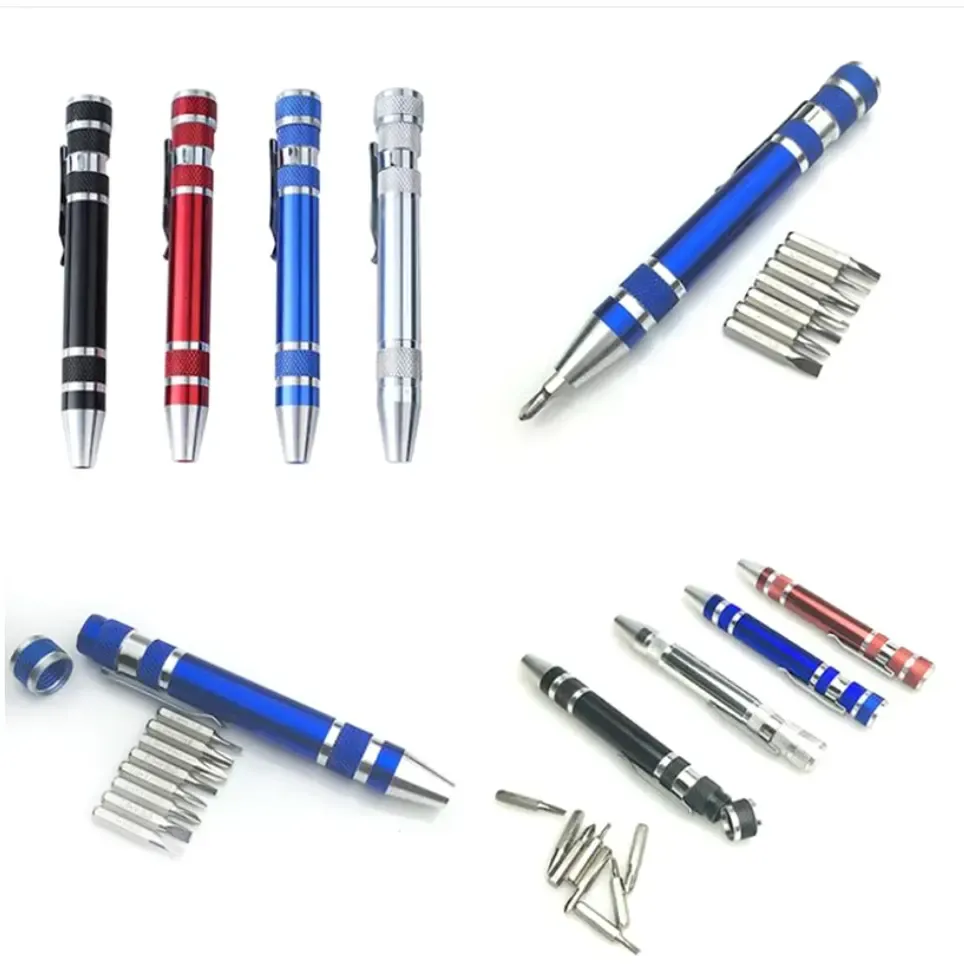 8 in 1 Aluminum Pen-Style Tool Kit 5