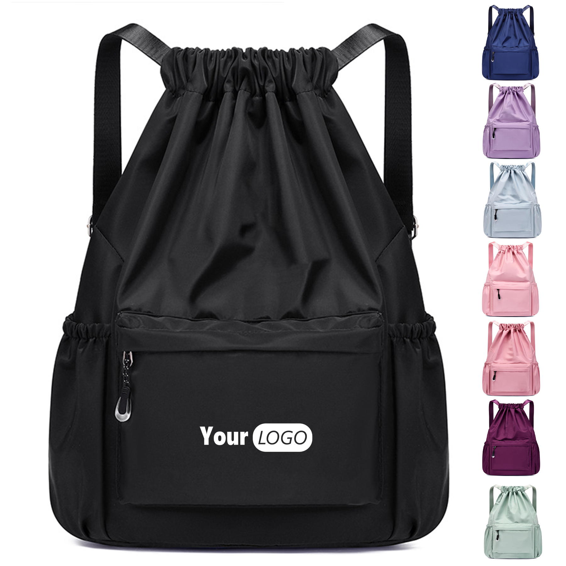 Polyester Waterproof Drawstring Backpack 2