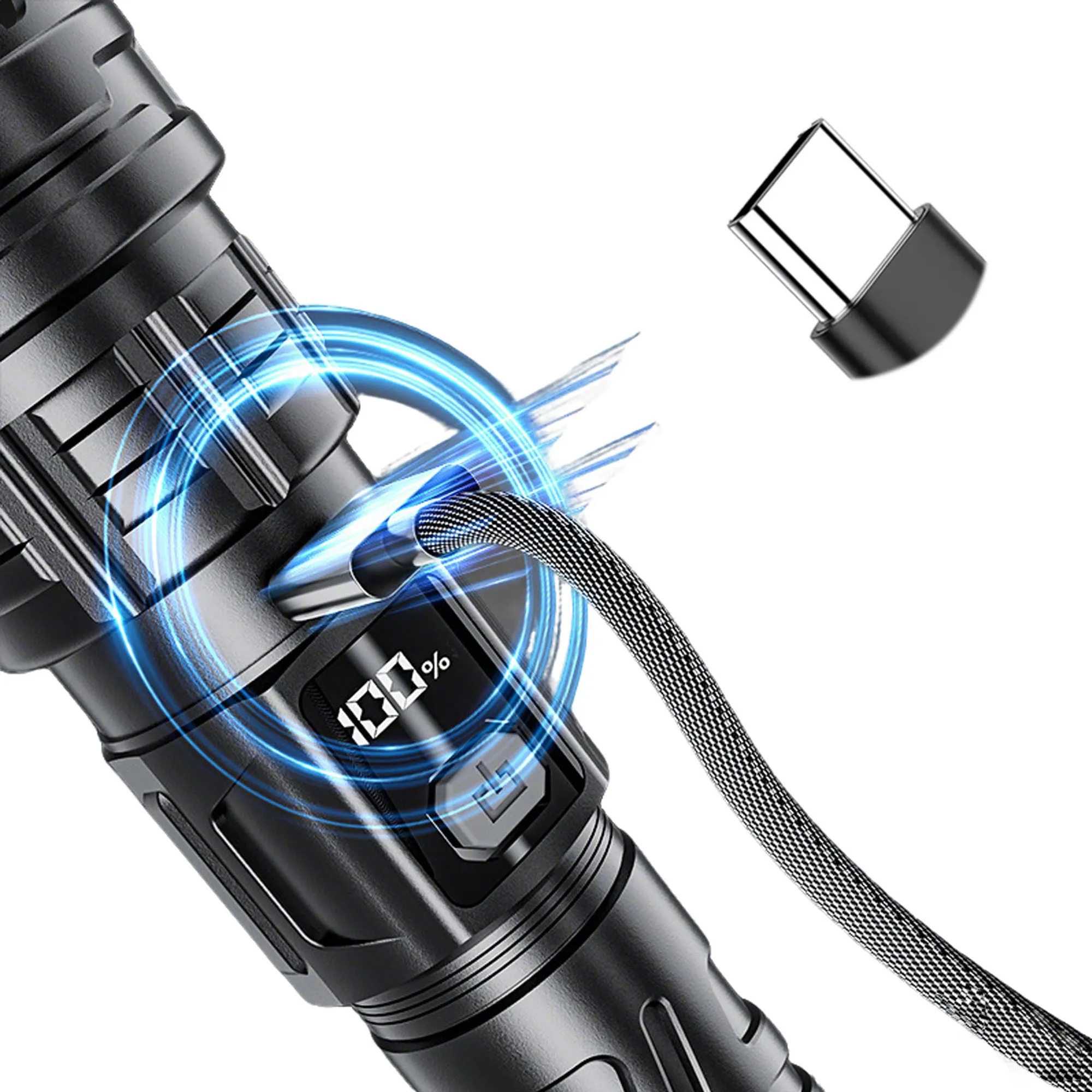 Multi Functional Digital Display Flashlight 3