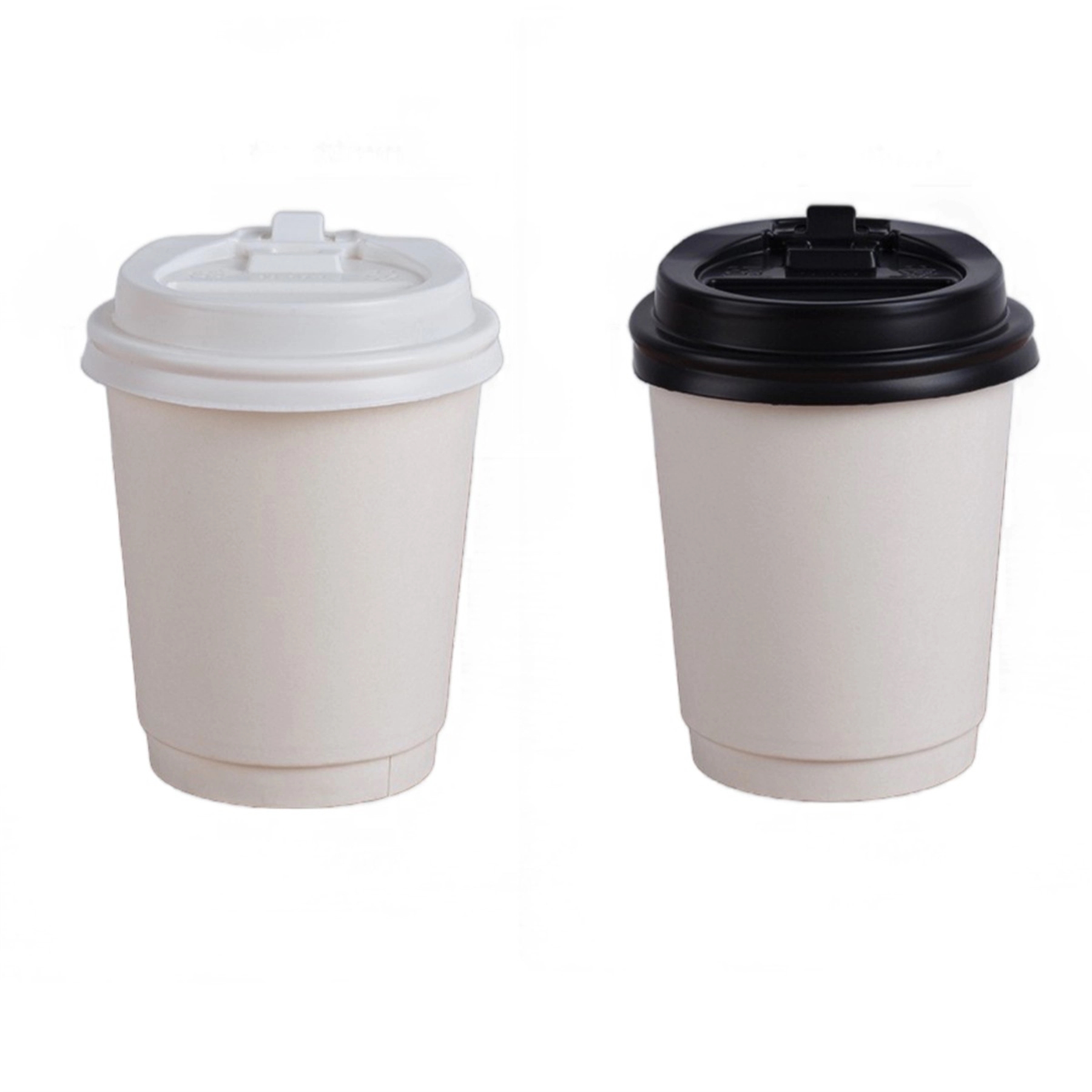 8 Oz. Double Wall Disposable Coffee Paper Cups with Lid 2