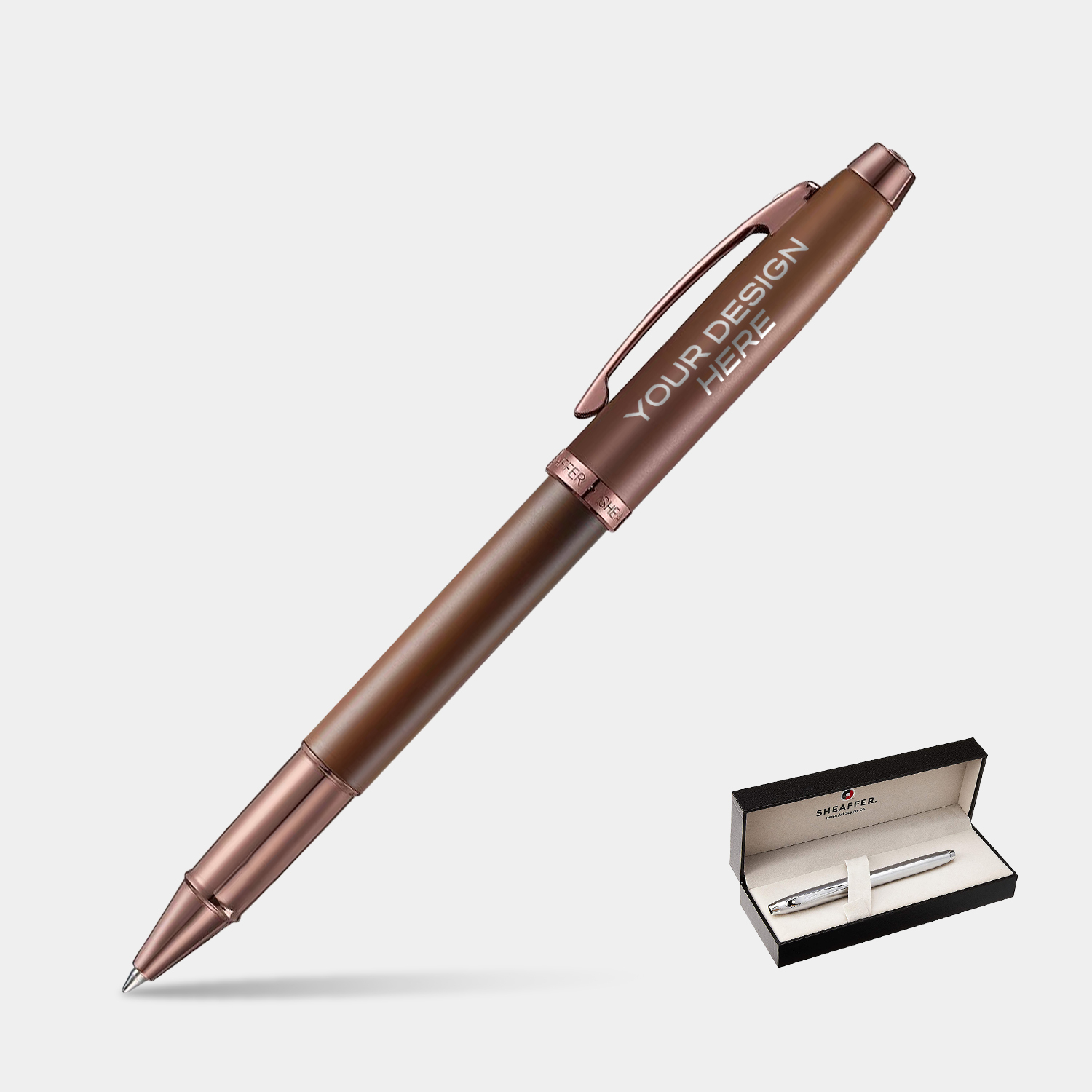 SHEAFFER® 100 Coffee Edition PVD Trim Executive Rollerball Pen w/ Gift Box 2