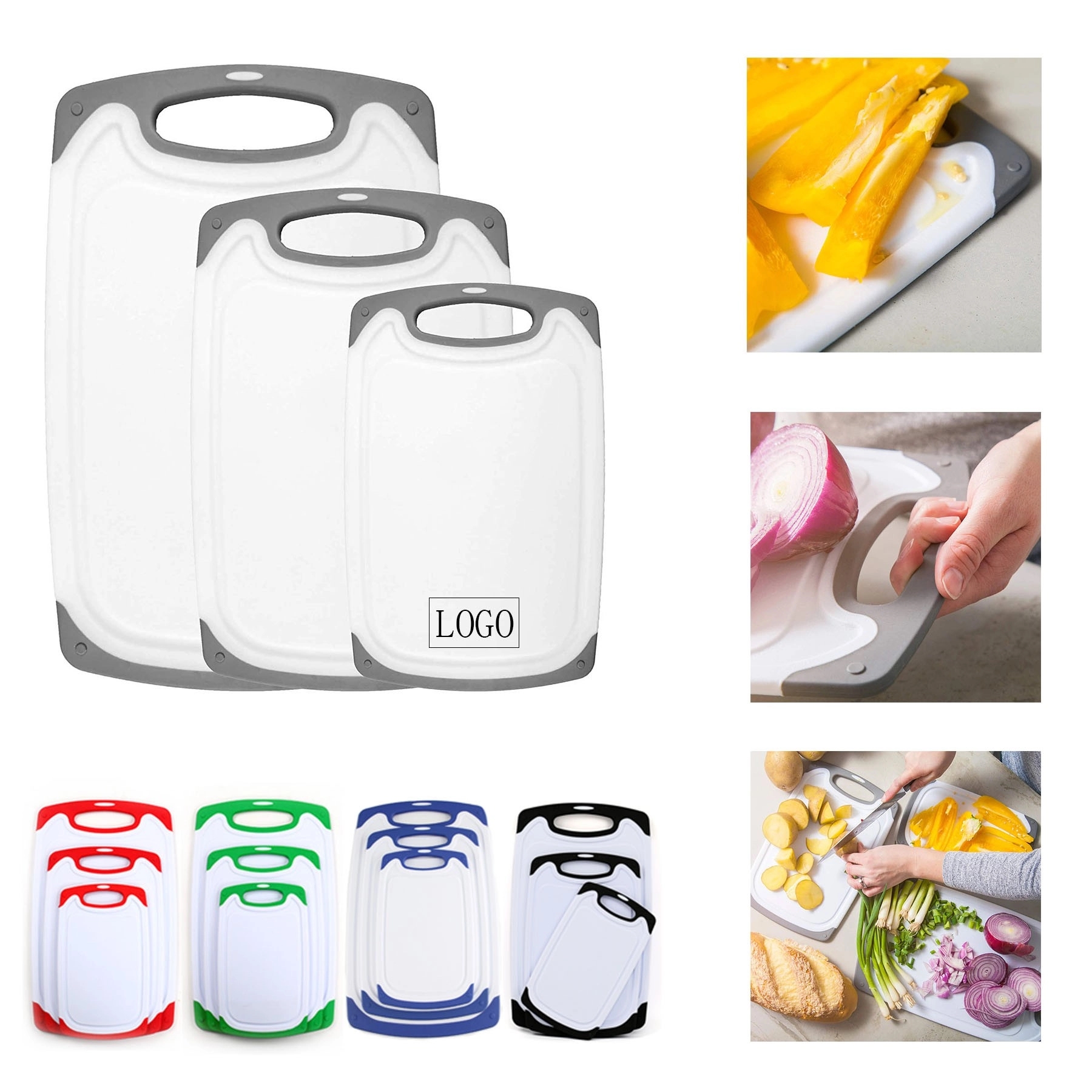 Set of 3 Plastic Cooking Cutting Board 2