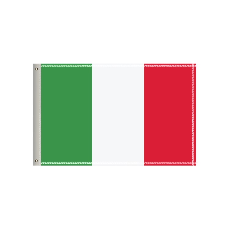 National Flag, Italy, Double-Sided - 36"W x 24"H 1