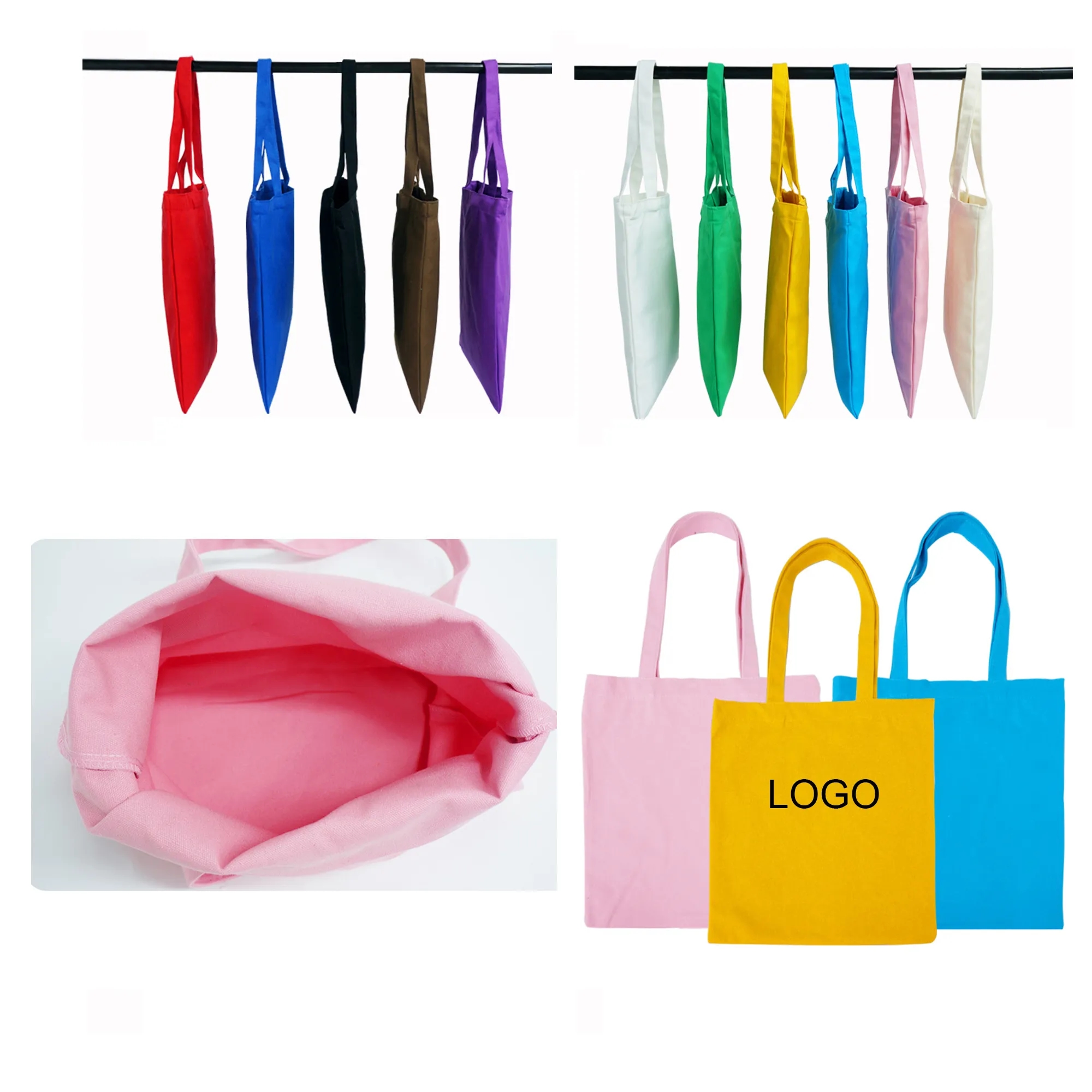 MOQ 25 Canvas Bag, custom tote bag with logo imprint 2