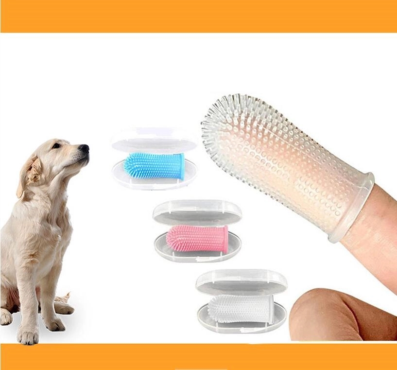 Pet Dog Kids Silicone Teethbrush Fingerbrush 3