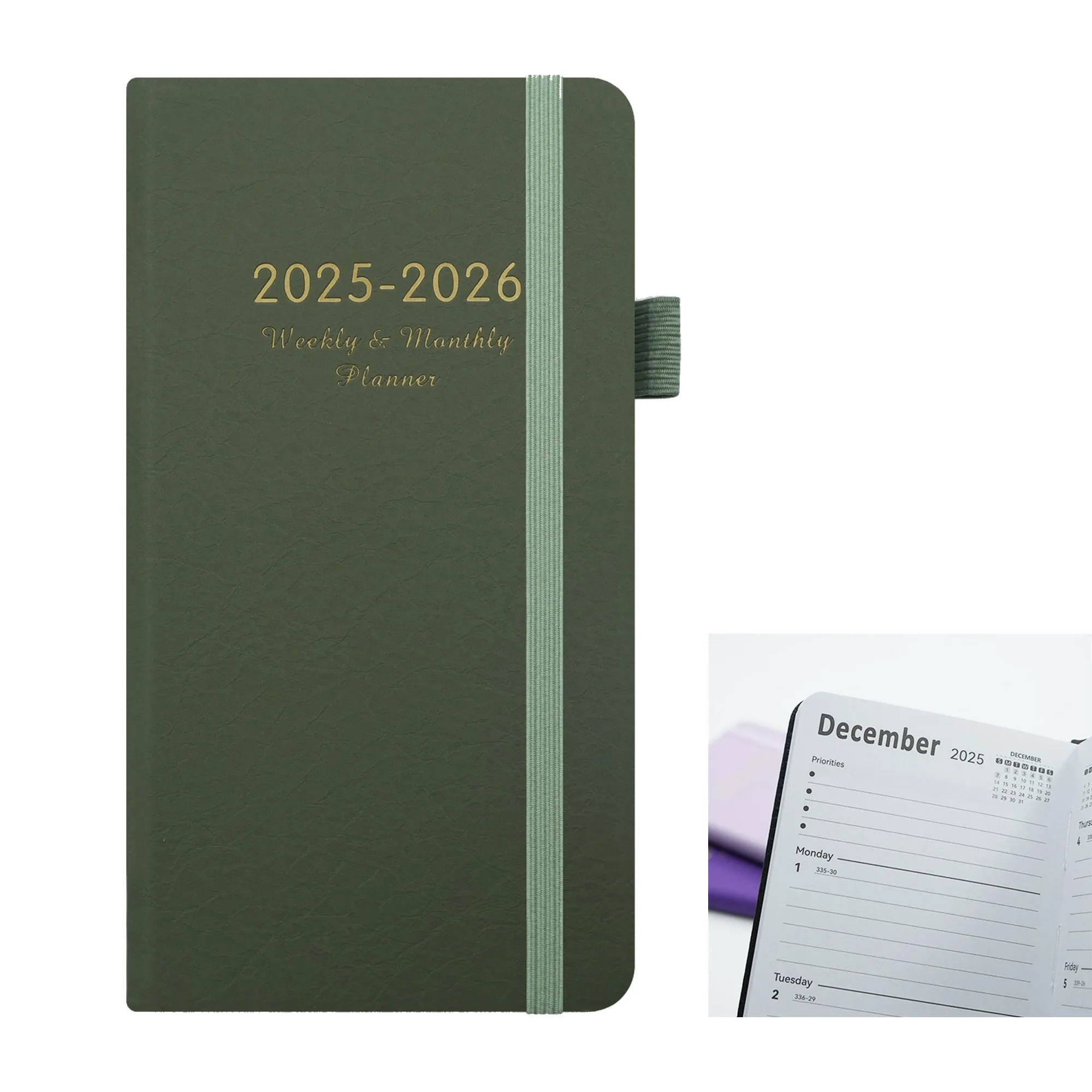 Leather Pocket Weekly Planner July 2025 to June 2026 6