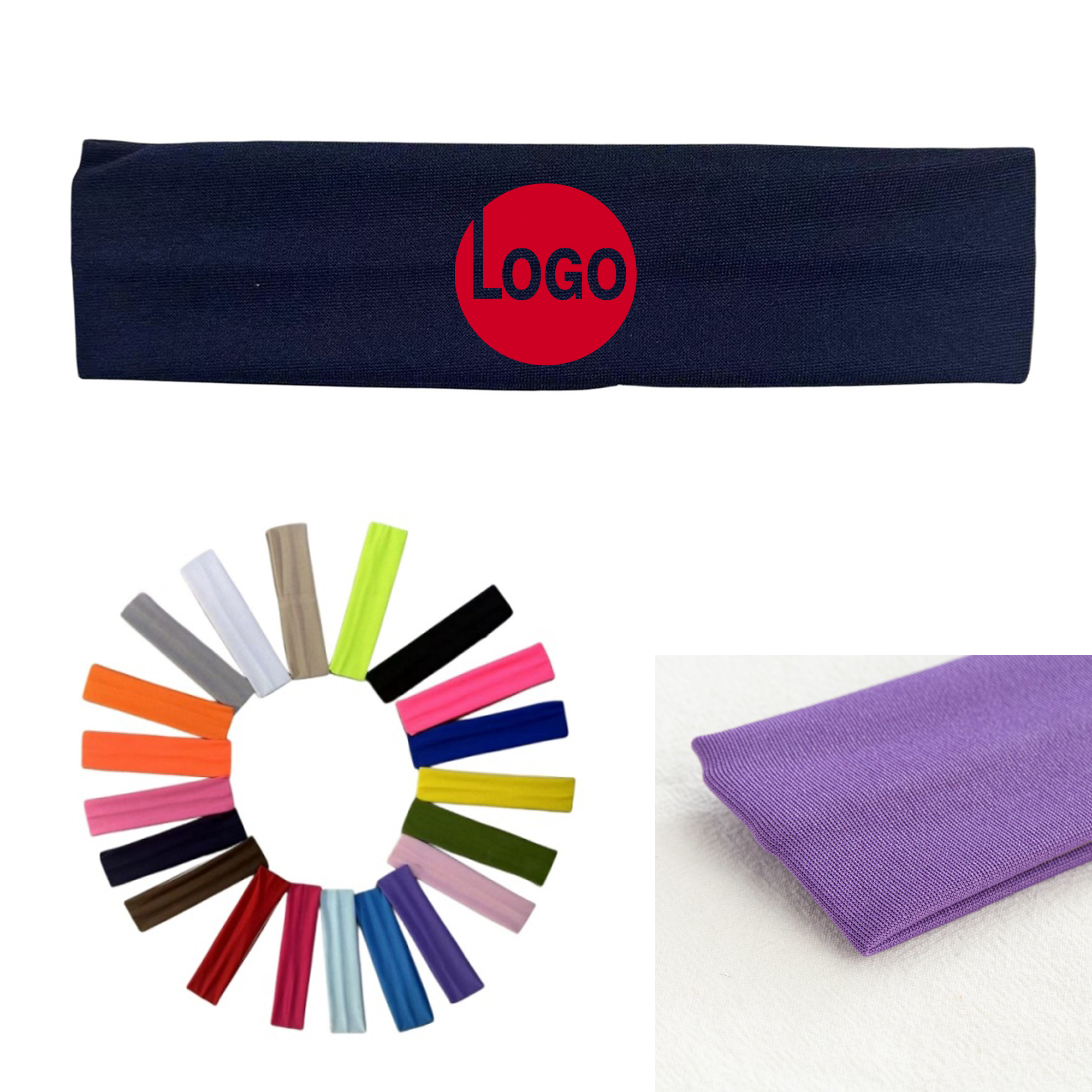 Breathable Quick-Dry Polyester Sports Headband 4