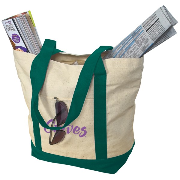 Two-Tone 10 oz Cotton Canvas Tote Bag 11