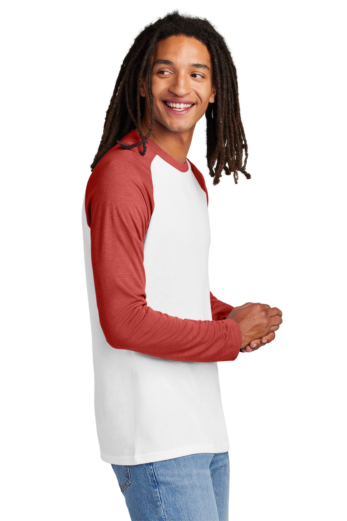 Allmade Unisex Tri-Blend Long Sleeve Colorblock Raglan AL6009 37