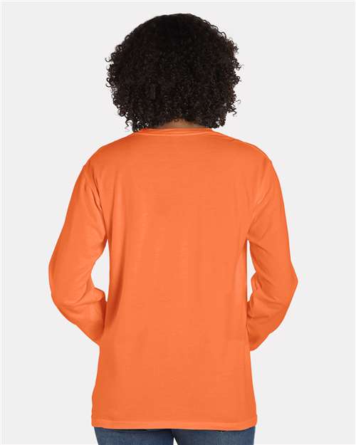 Unisex Garment-Dyed Long Sleeve T-Shirt With a Pocket - GDH250 106