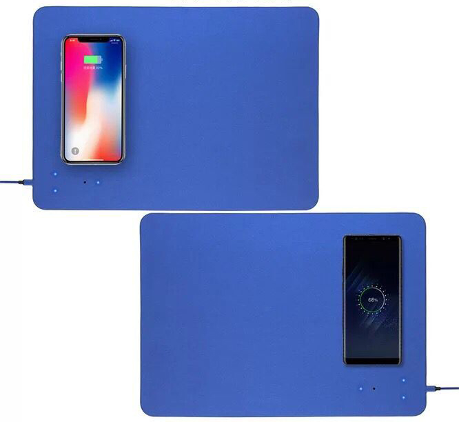Ultra-Slim Leather Qi Wireless Charging Pad Mouse Mat 14