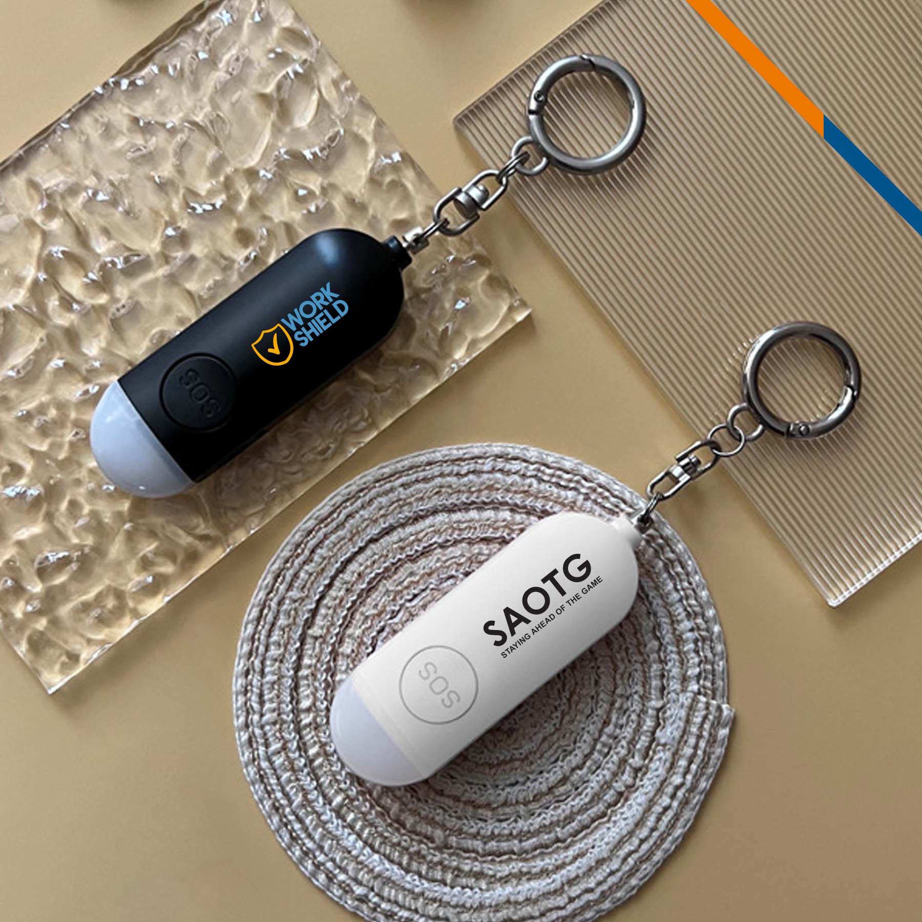 Kelar Rechargeable LED Flashlight Keychain Alarm 5