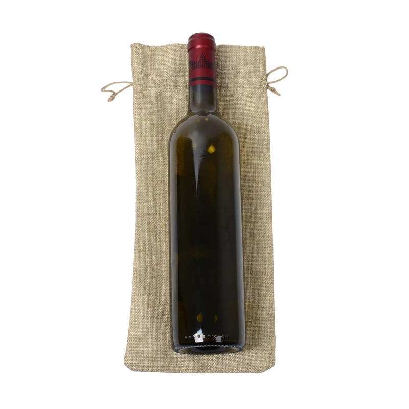 Burlap Wine Gift Bags With Drawstrings 6