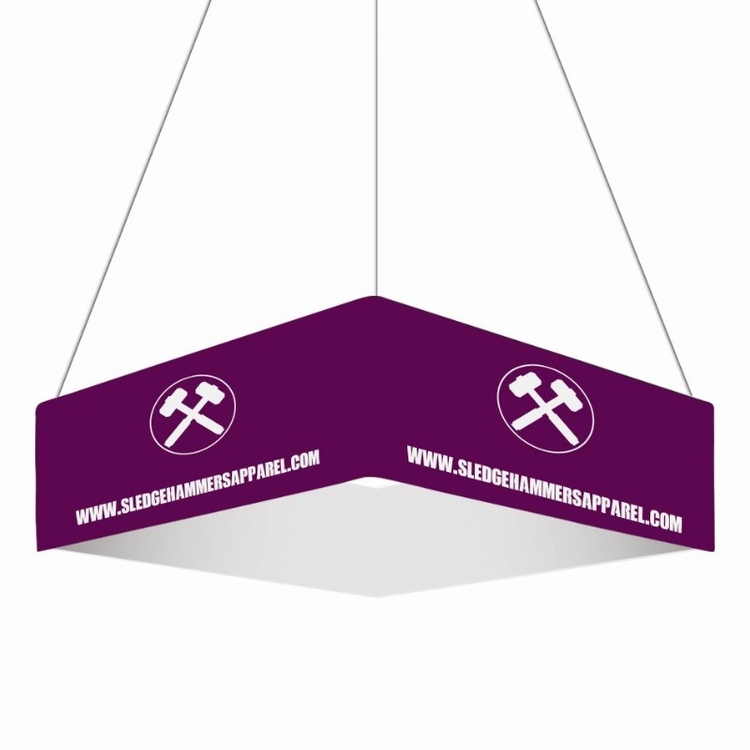 Square Hanging Sign Kit - 15'W x 3'H hanging banner display 5