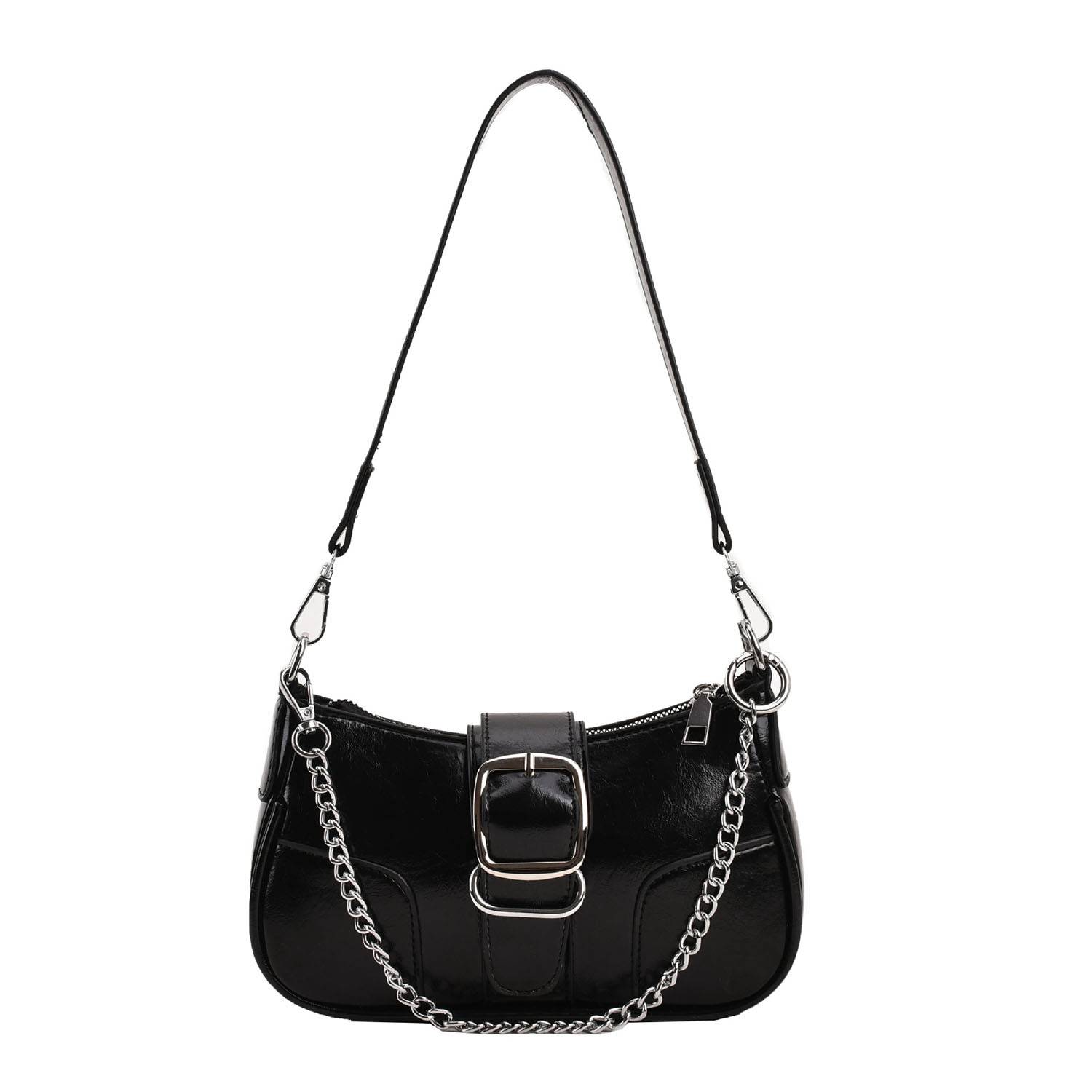 PU large capacity single shoulder square women's tote bag 7