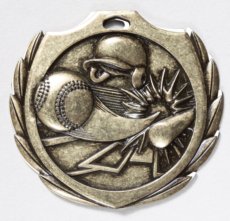 Baseball Burst Medal 2 1/4" 2