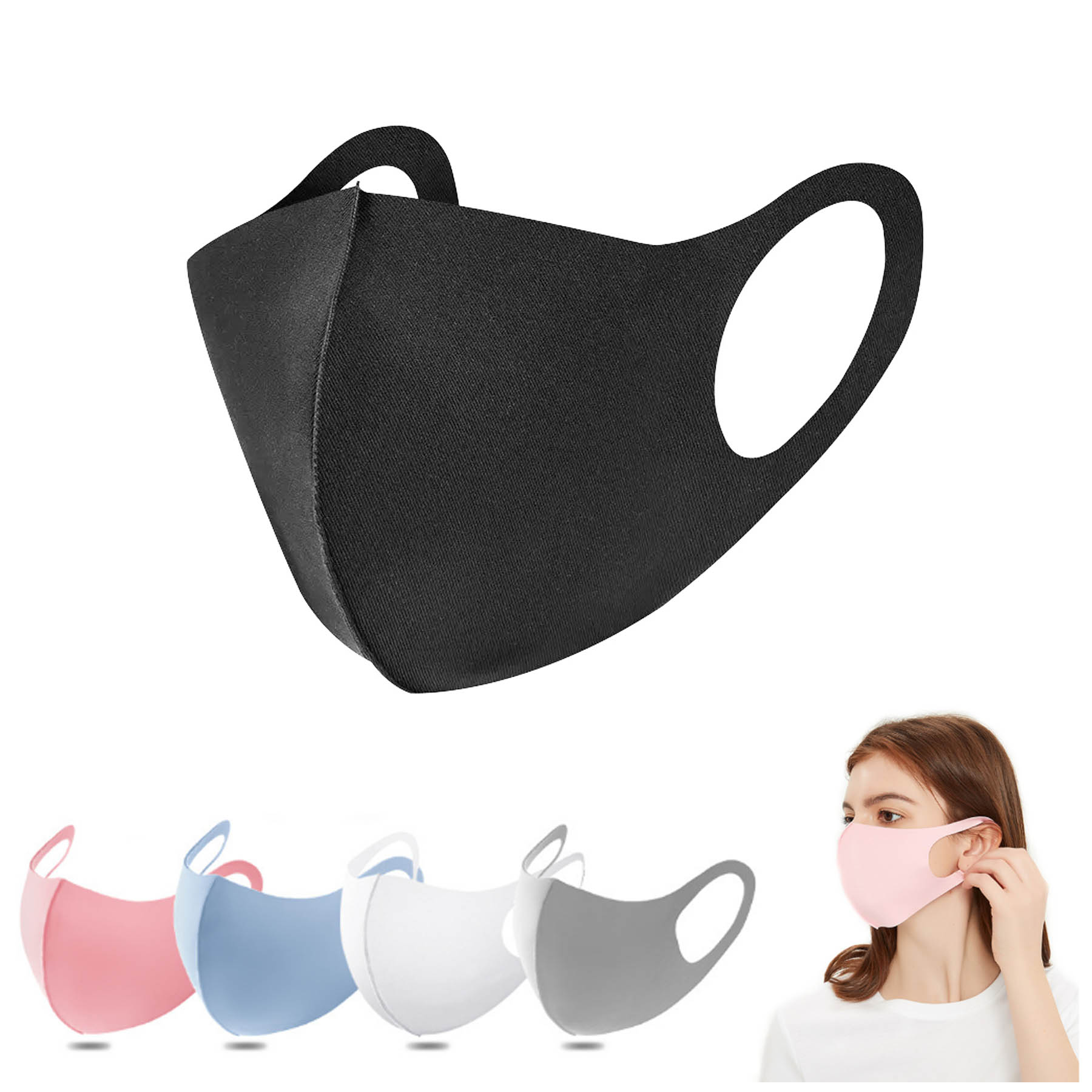 1ply Adults Reusable Washable Dustproof Face Mask 1