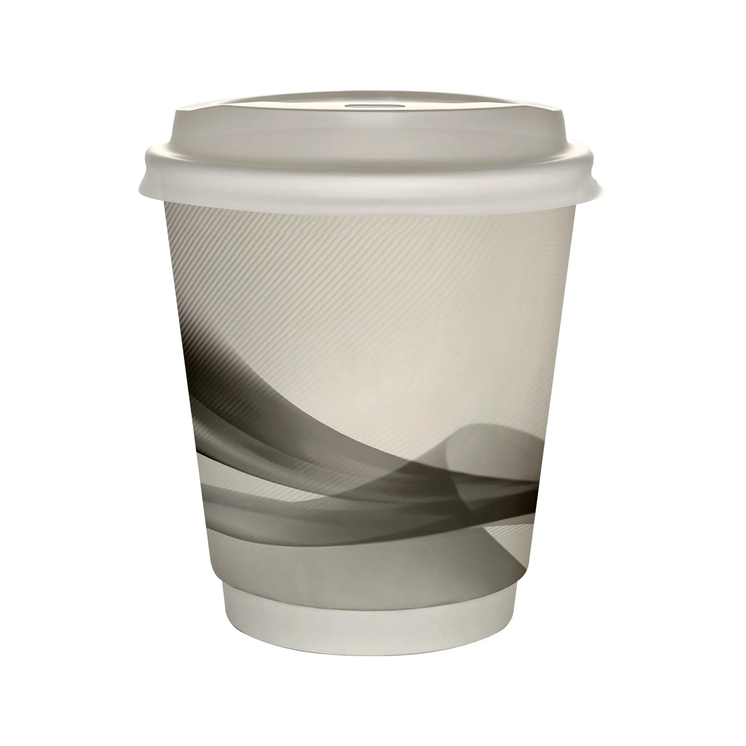 10 oz Full Color Groovy Insulated Paper Cup With Lid 4