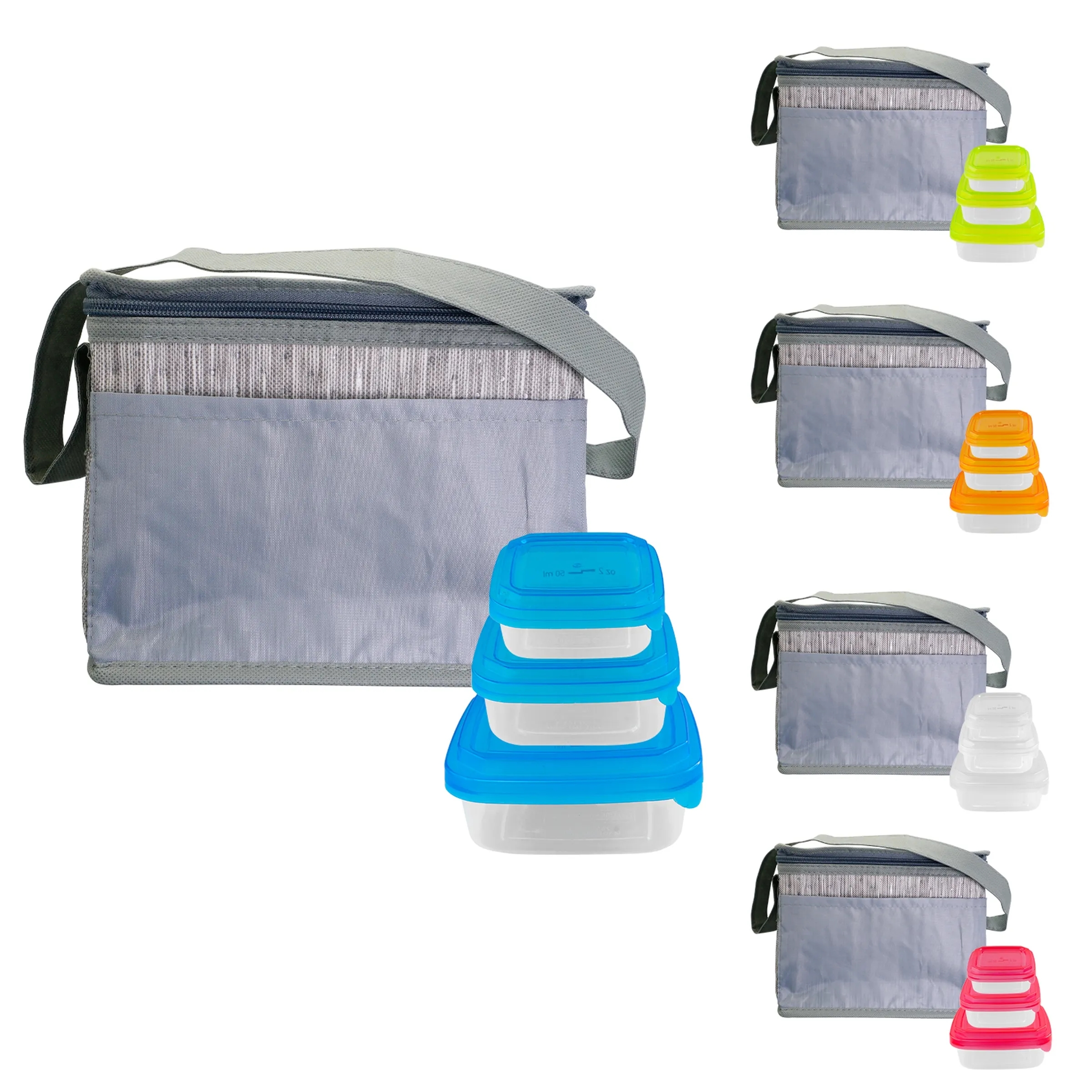 Gray Graph Portion Control Lunch Set 12