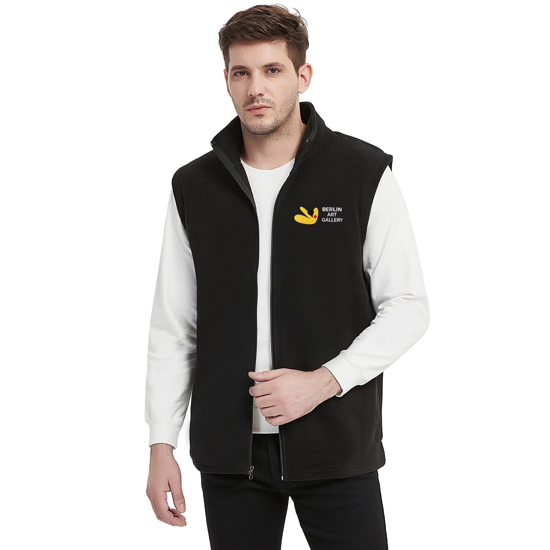 Men's Basic Full-zip Polar Fleece Vest 2