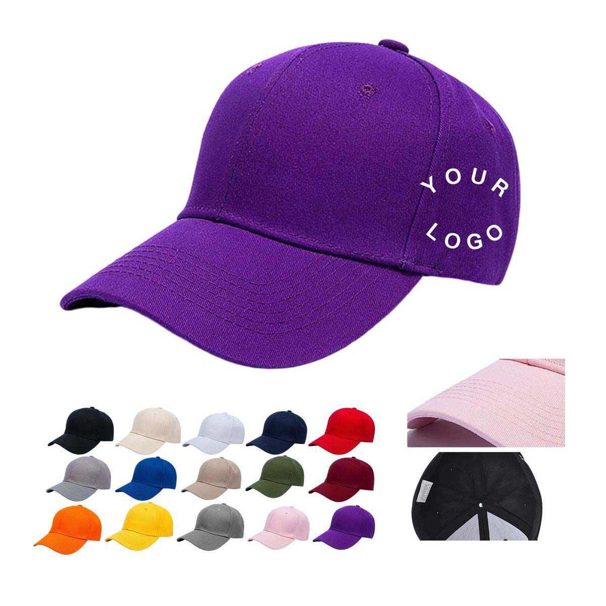 Cotton Polyester Sport Cap with Adjustable Strap 2