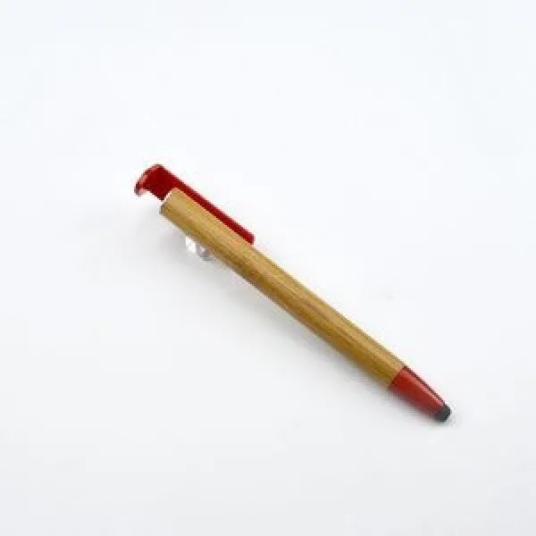2-In-1 Eco-Friendly Bamboo Ballpoint Pen With Phone Holder 7