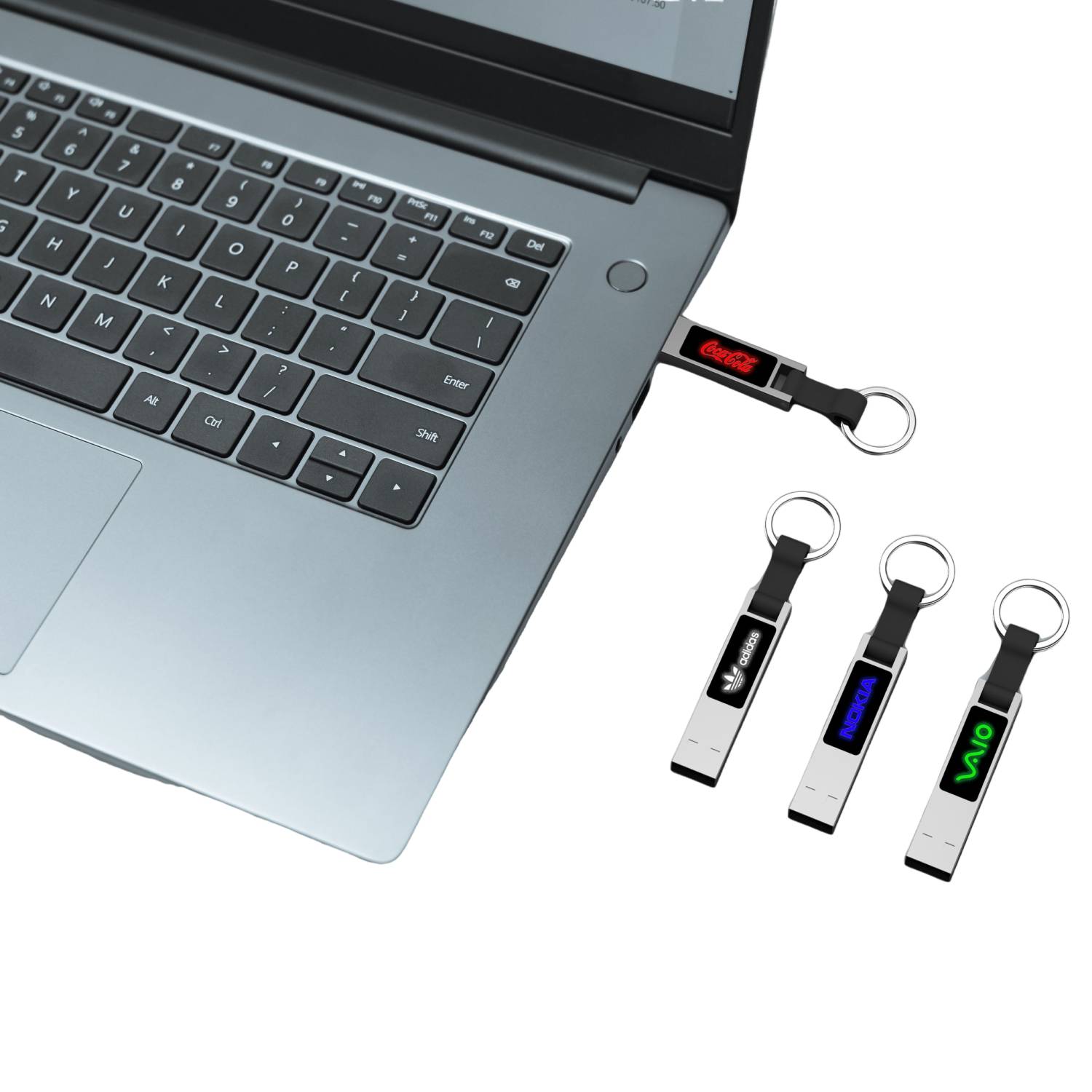 LED Light Up USB Flash Drive with Keyring 5