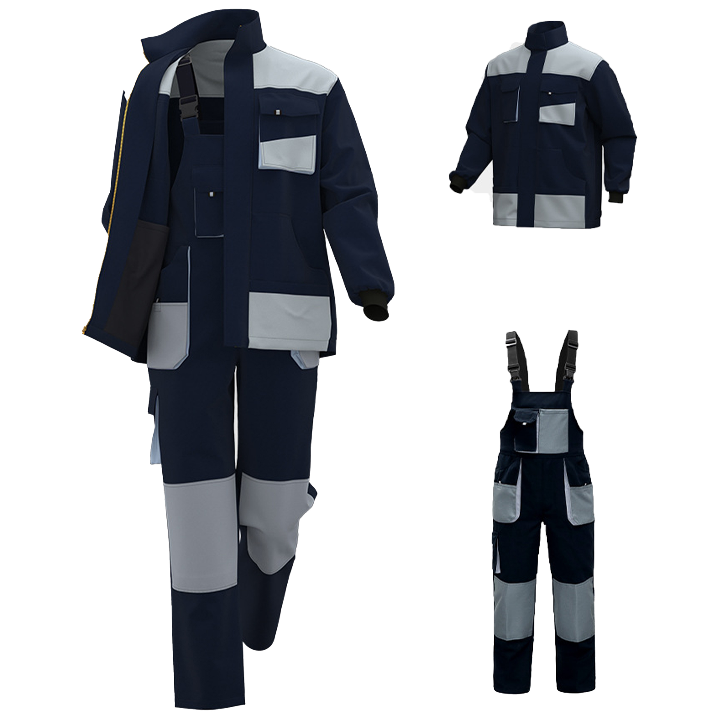 Oxford Jumpsuit With Multiple Pockets 2
